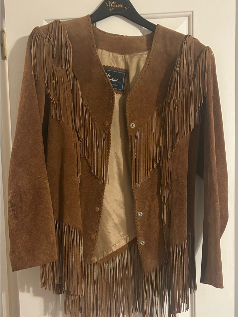 Women’s Brown Suede Fringe Leather Jacket